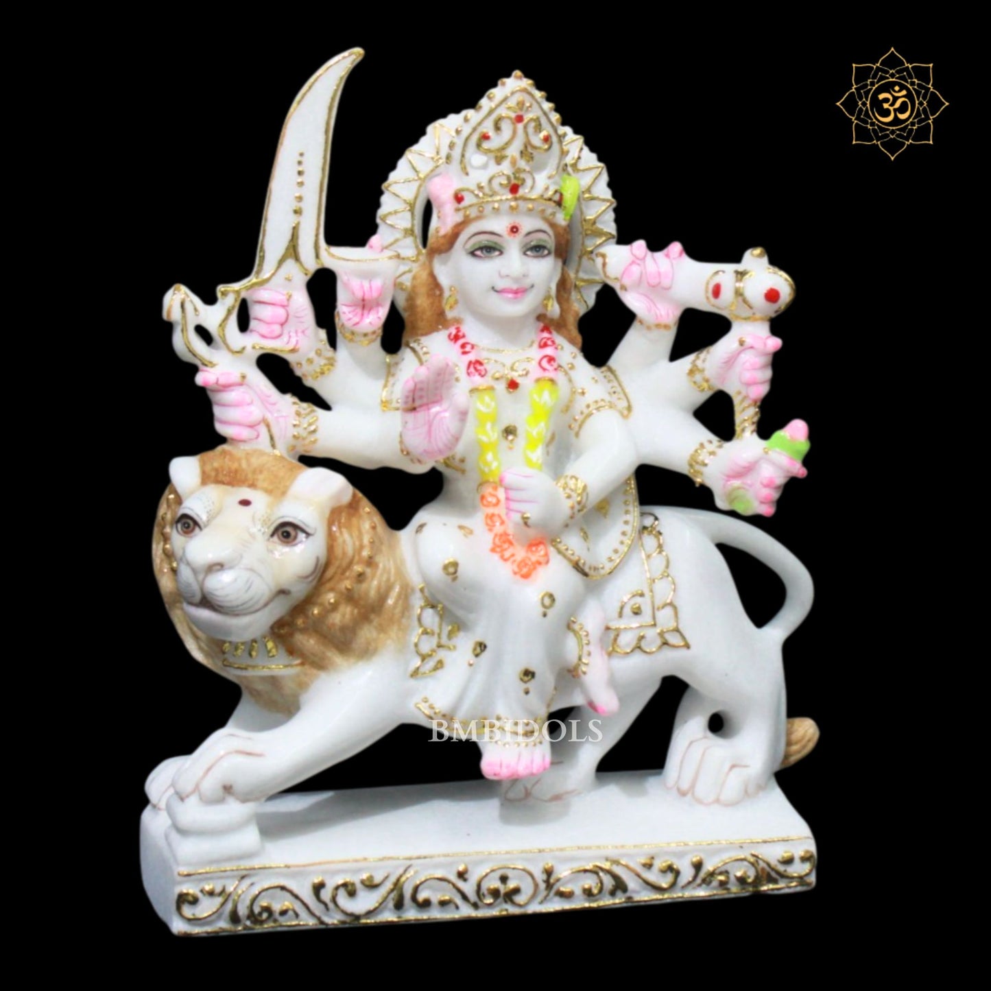 Marble Durga Maa Murti in 9inches