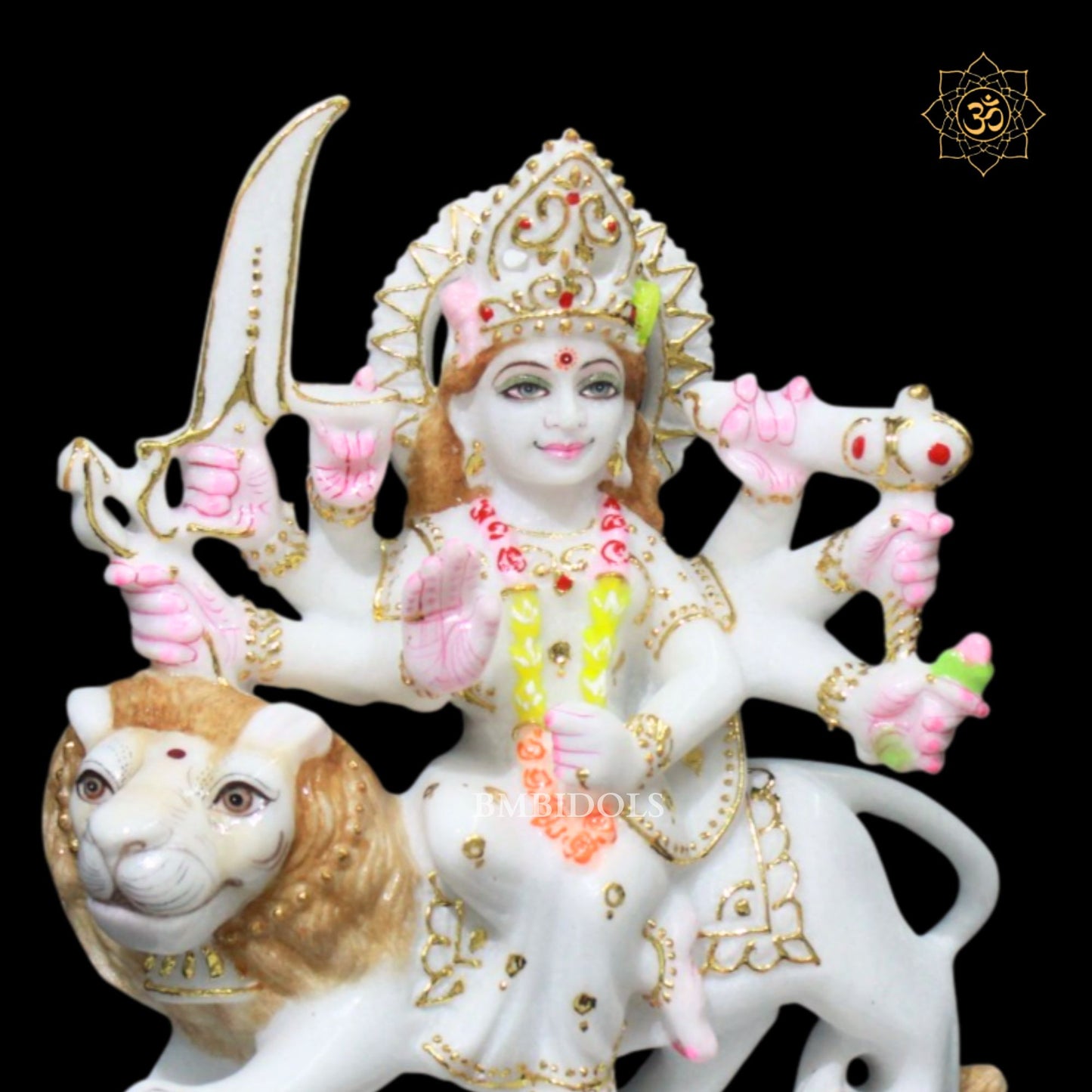 Marble Durga Maa Murti in 9inches