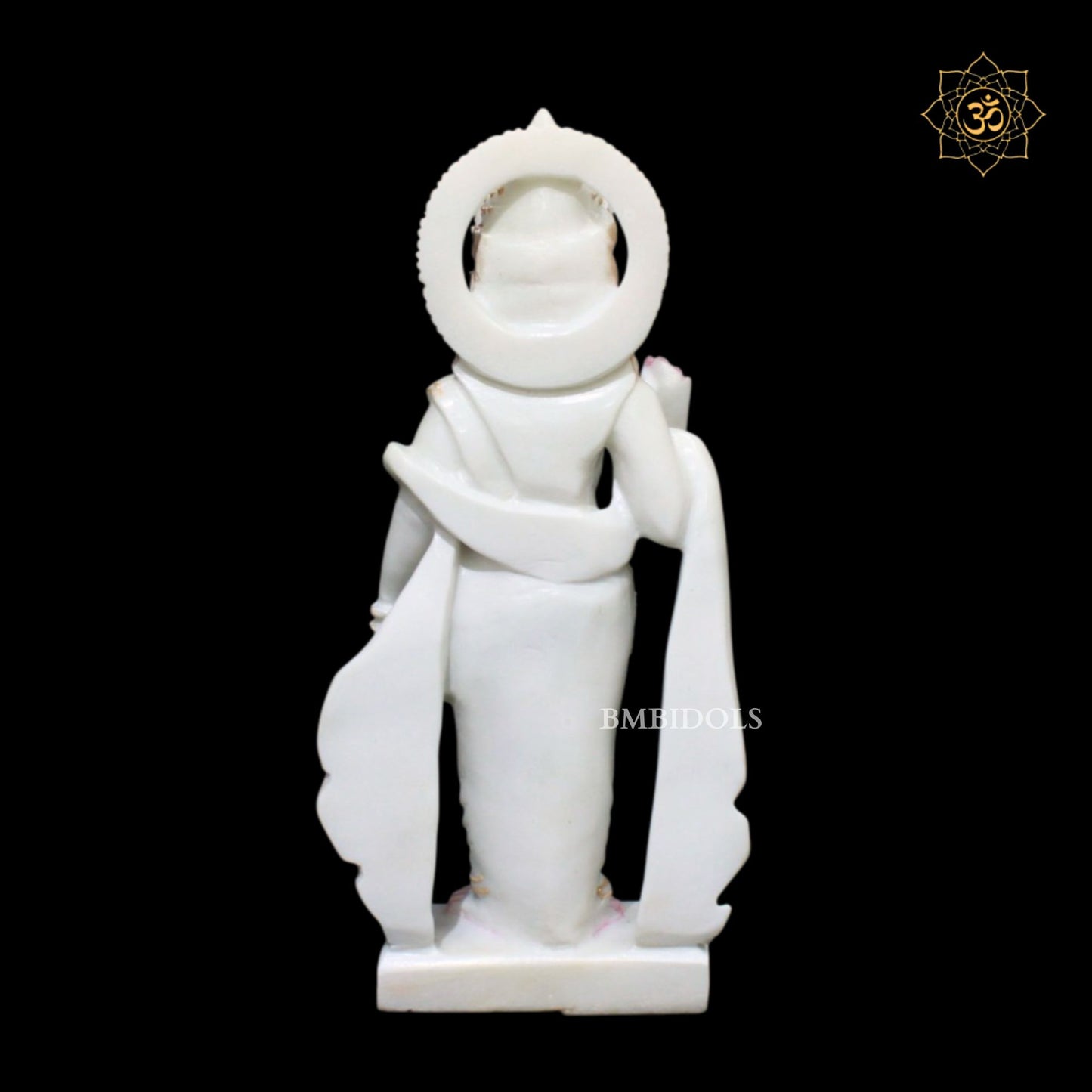 Pure White Ram Darbar Marble Murti in 12inches
