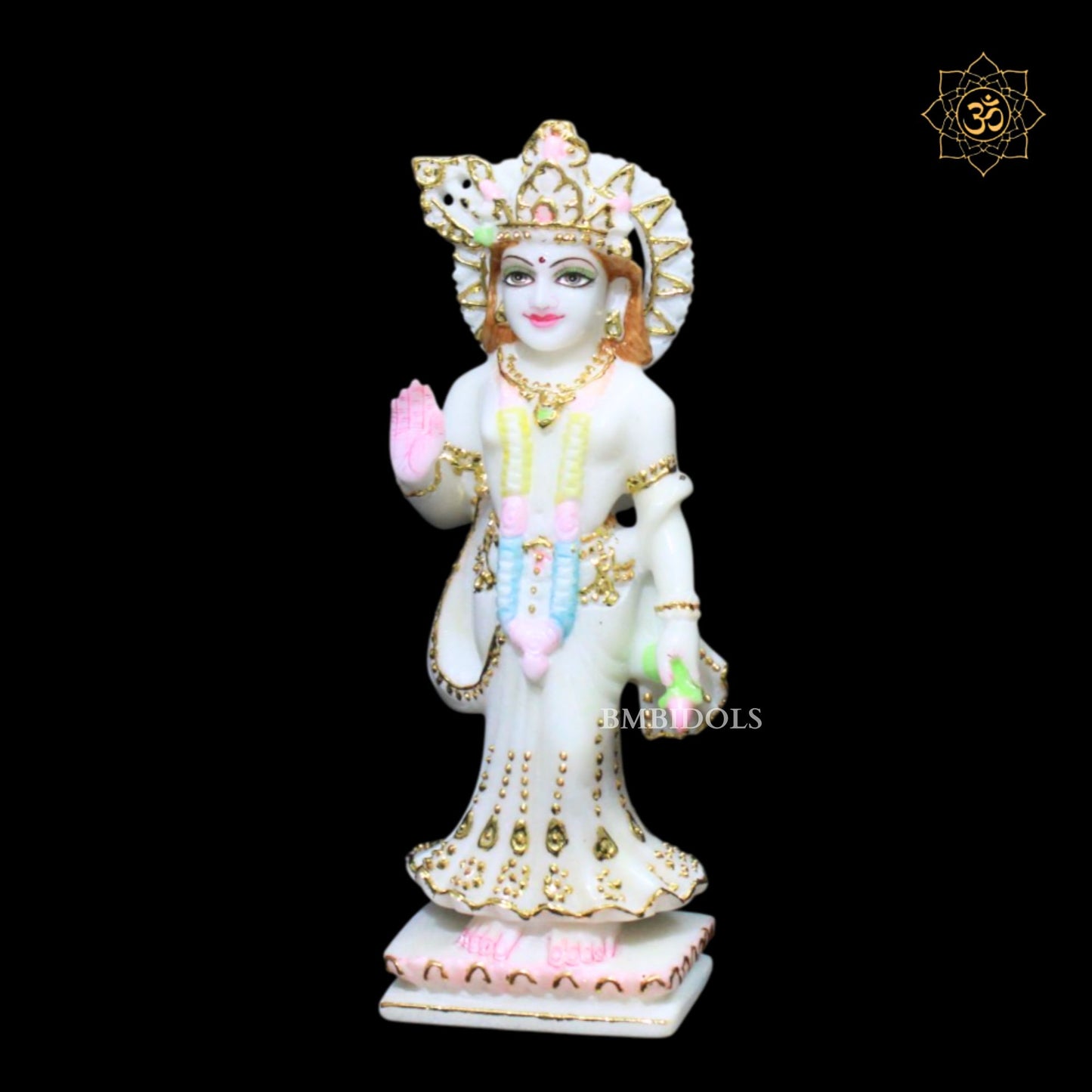 9inch Radha Krishna Bhagwan Murti in Makrana Marble