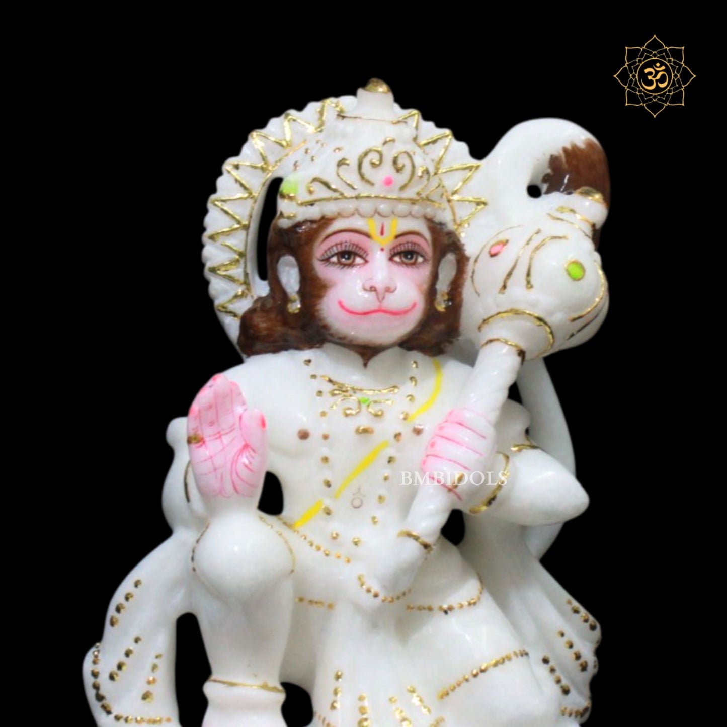 Ashirwad Hanuman Marble Murti in 7inch