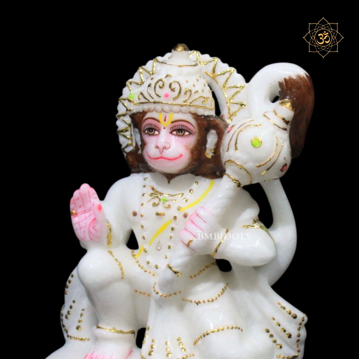 Ashirwad Hanuman Marble Murti in 7inch