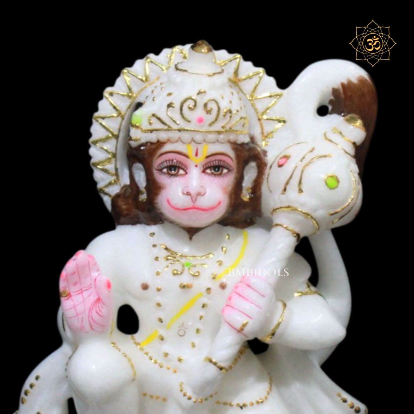 Ashirwad Hanuman Marble Murti in 7inch