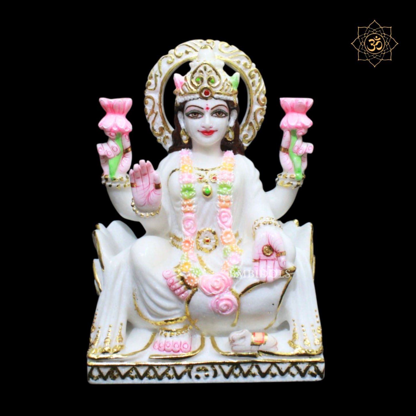 Ganesh Lakshmi Marble Murti in 12inches