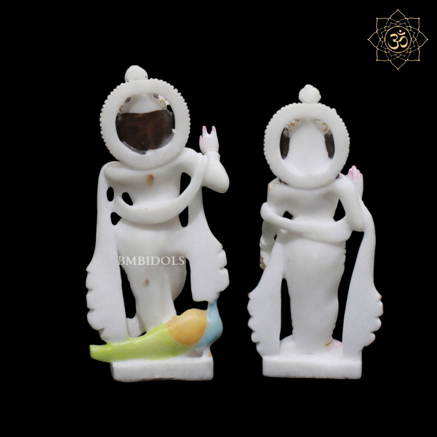 9inch Radha Krishna Marble Murti in Small Size in Makrana Marble