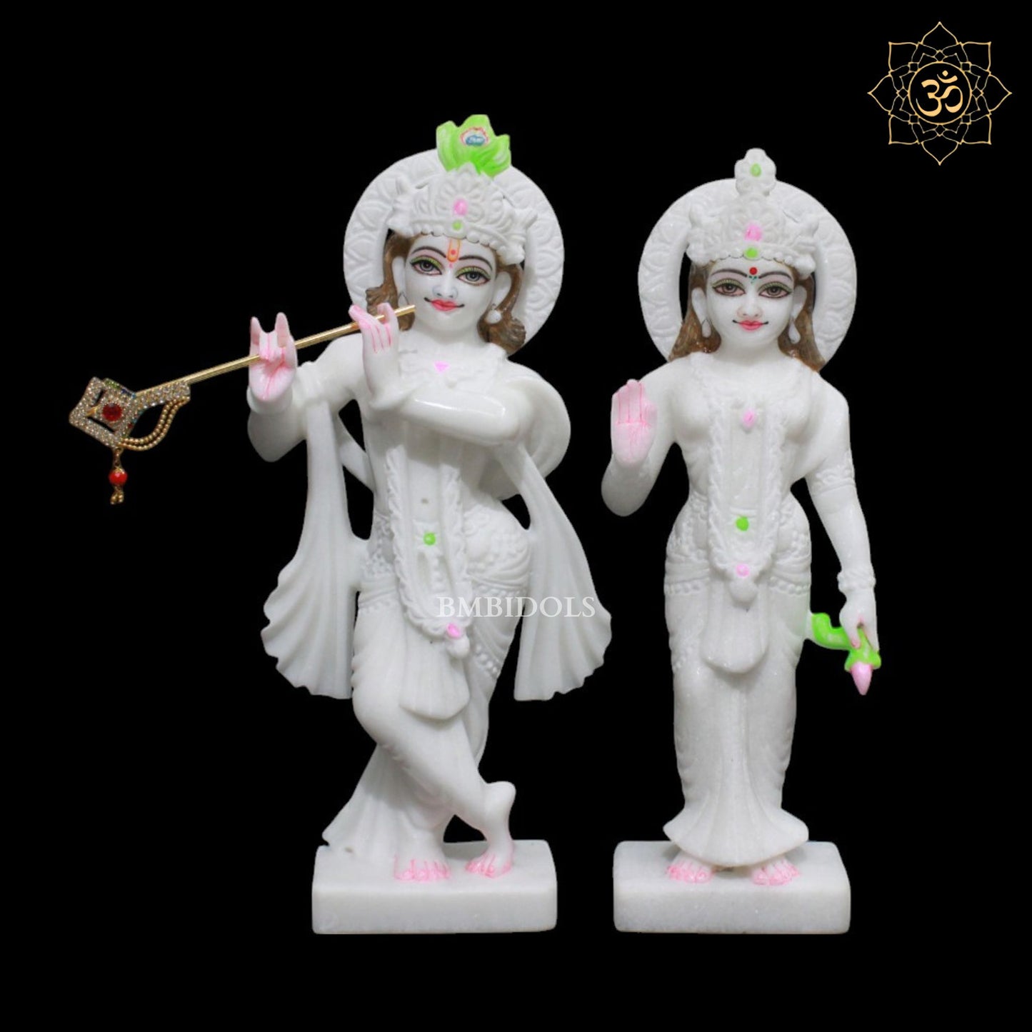 1feet Radha Krishna Marble Murti for Home Mandirs