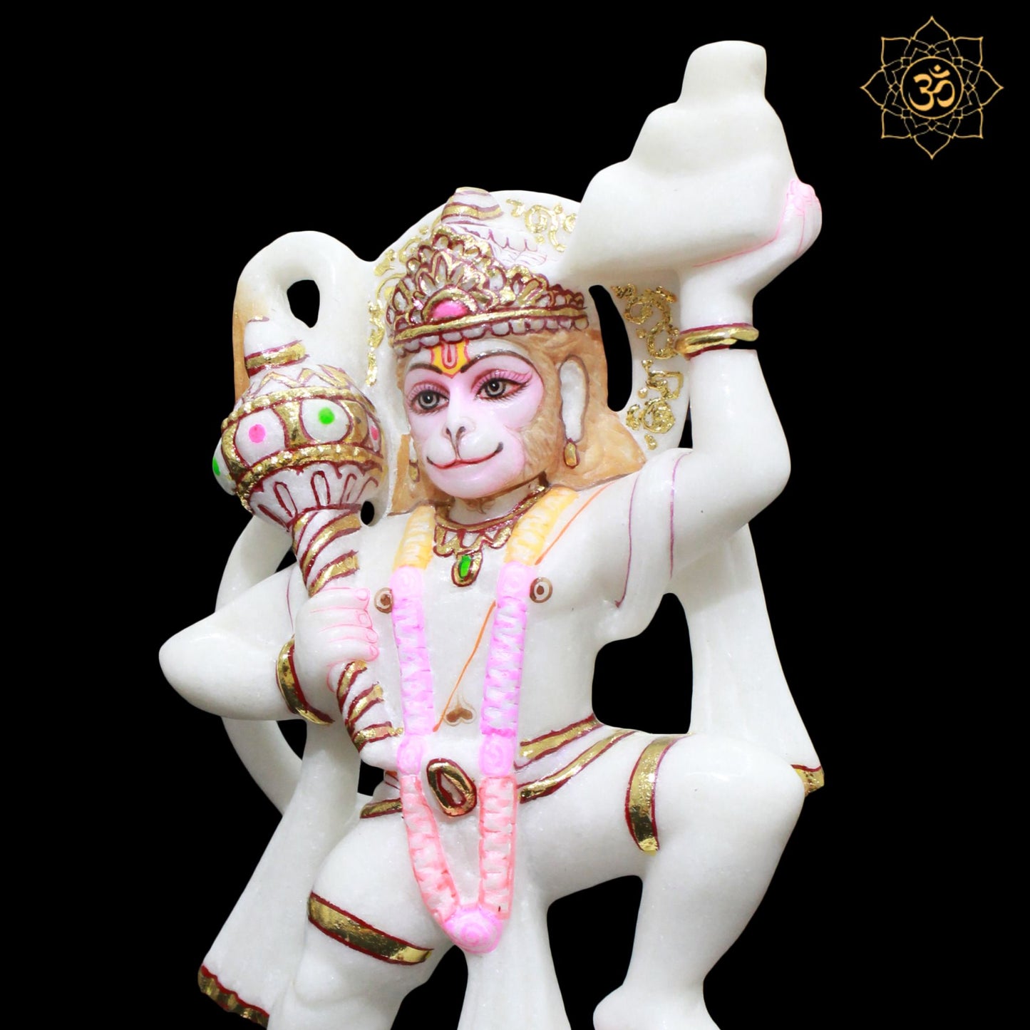 Marble Veer Hanuman Murti for Homes and Temples