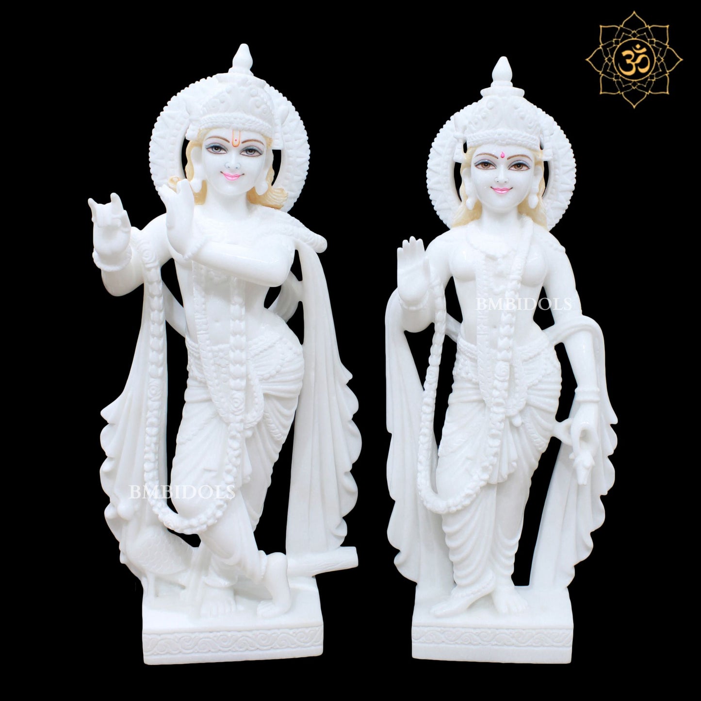 Big Radha Krishna Marble Murti made in Makrana Marble