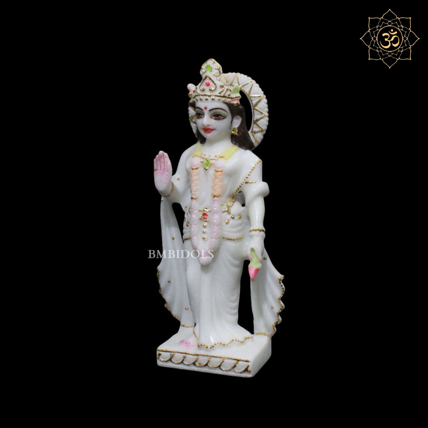 9inch Radha Krishna Marble Murti in Small Size in Makrana Marble