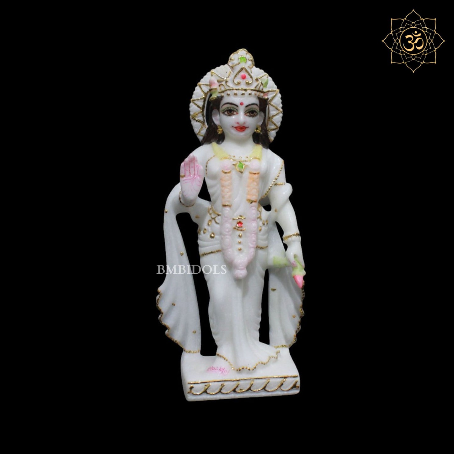 9inch Radha Krishna Marble Murti in Small Size in Makrana Marble