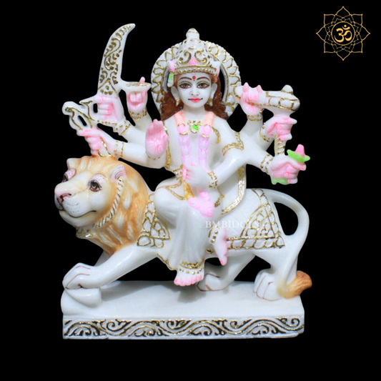 Durga Marble Murti for Homes and Temples in 9inches in Makrana Marble