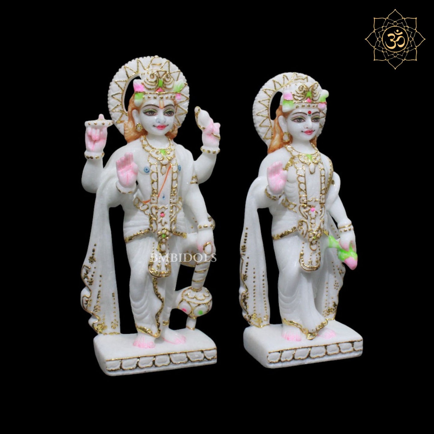 10inch Lakshmi Narayan Marble Murti for Home & Mandirs