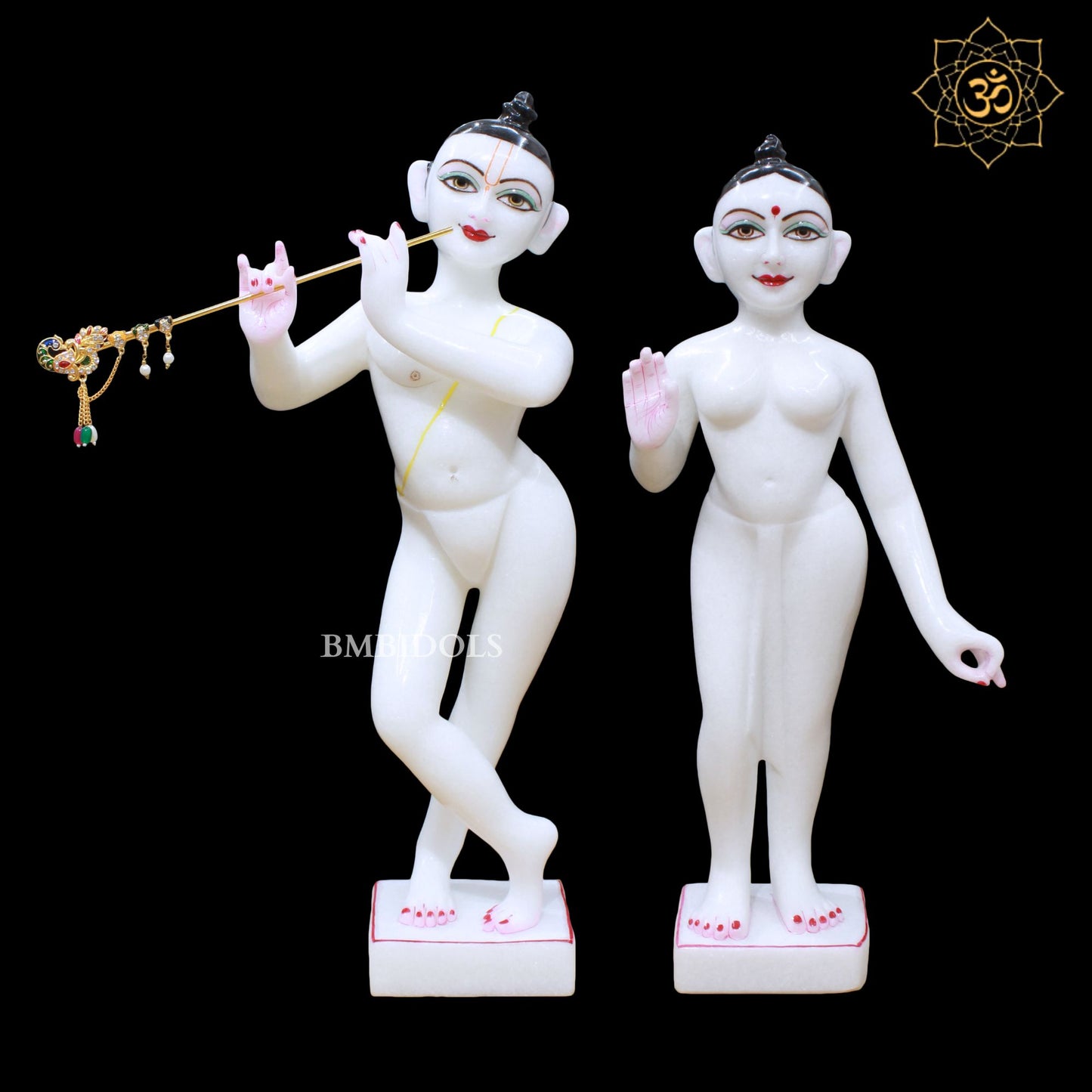 Iskcon Radha Krishna Marble Murti for Homes or Temples