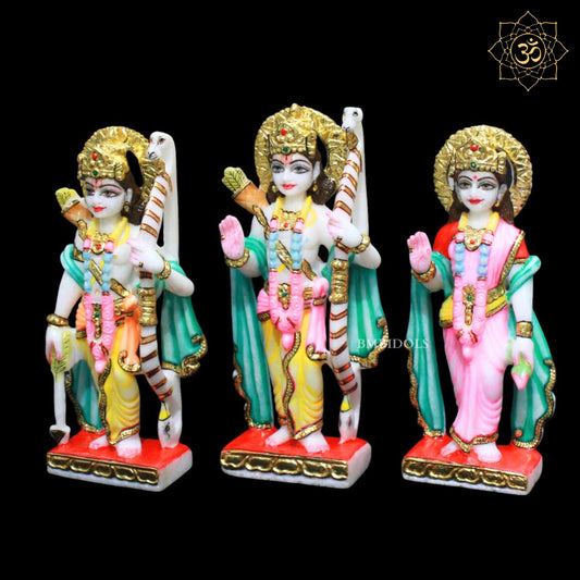 7inch Marble Ram Darbar Murti for Homes and Temples Makrana Marble