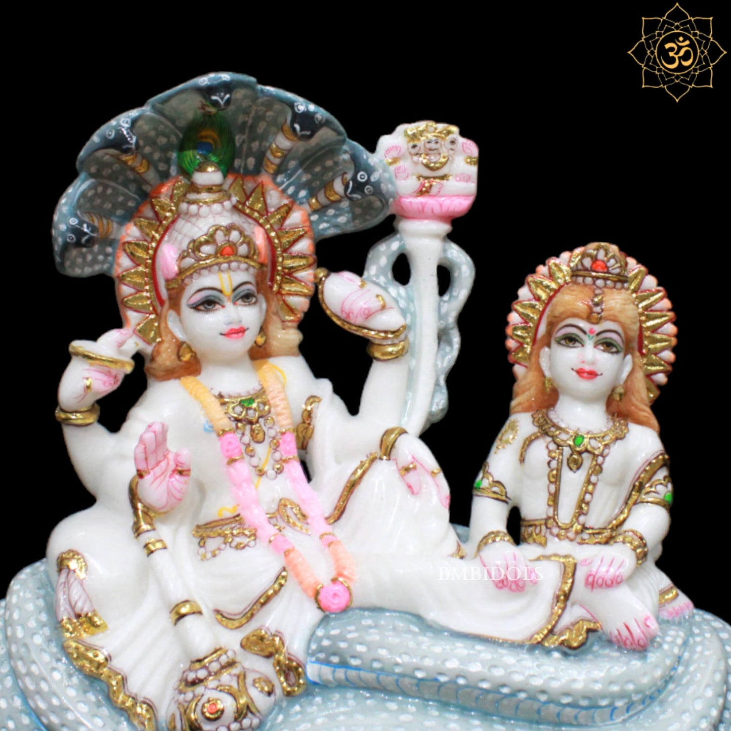 Lakshmi Narayan SheshSaiyaan Murti for Homes and Temples in 12inch