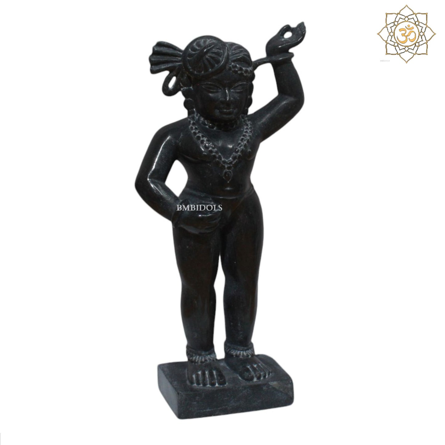 Black Stone Shrinath Ji Murti for Homes and Temples in 12inch