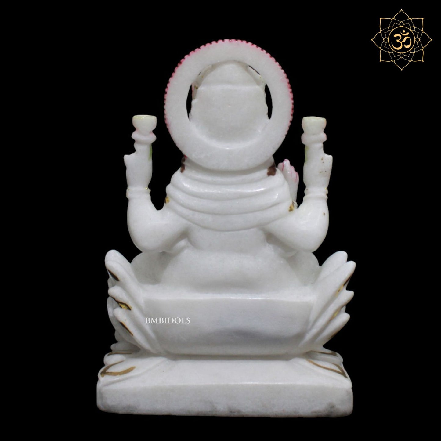 Ganesh Laxmi Marble Murti for Homes and Temples in 12inches