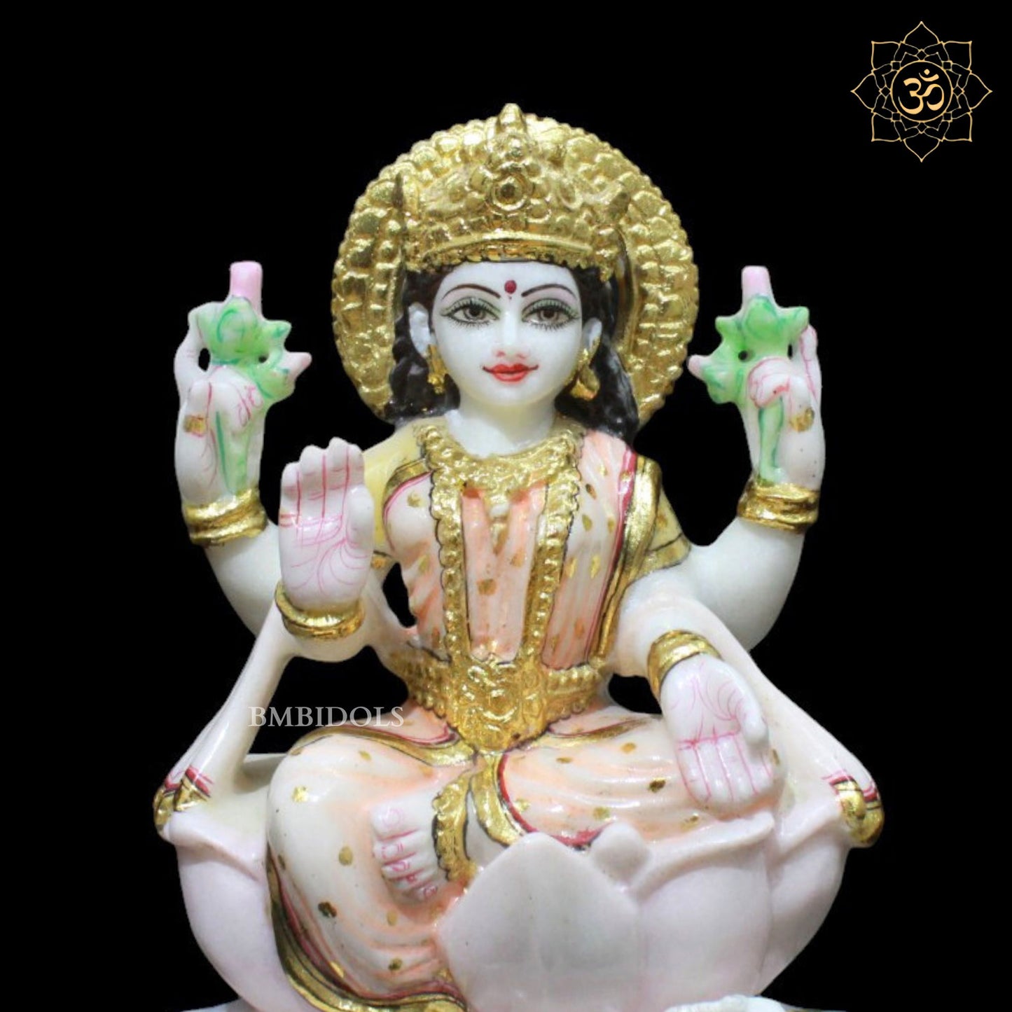 Coloured Marble Lakshmi Murti designed for Homes and Temples