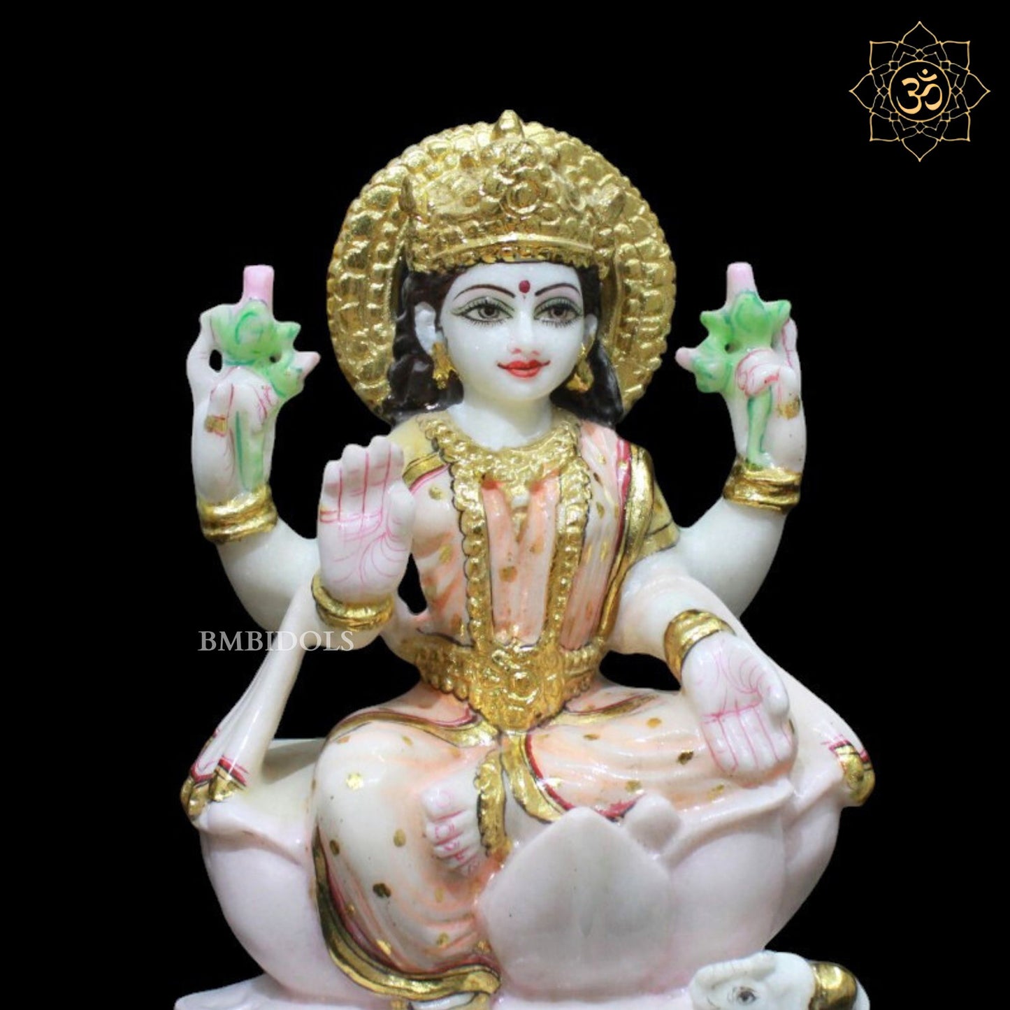 Coloured Marble Lakshmi Murti designed for Homes and Temples