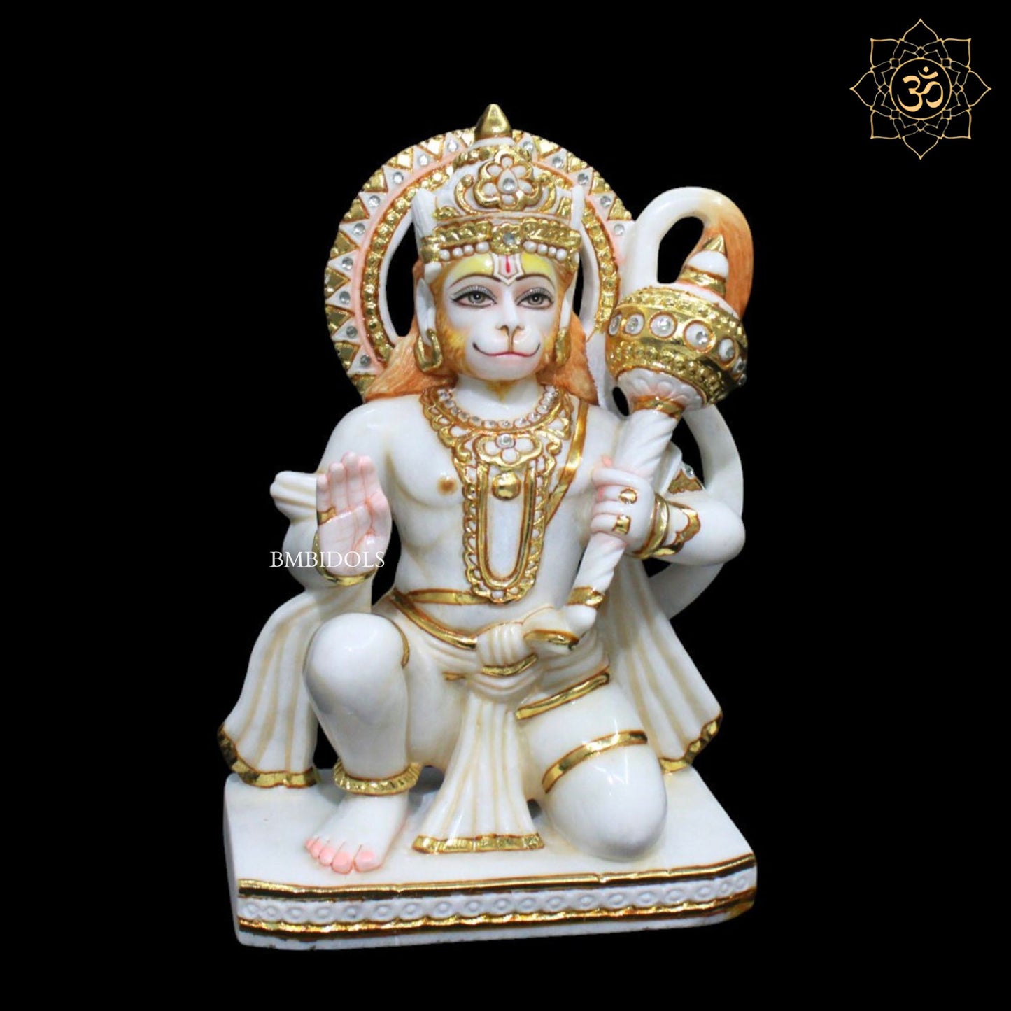 Diamond Marble Hanuman Murti for Homes and Temples in 1feet