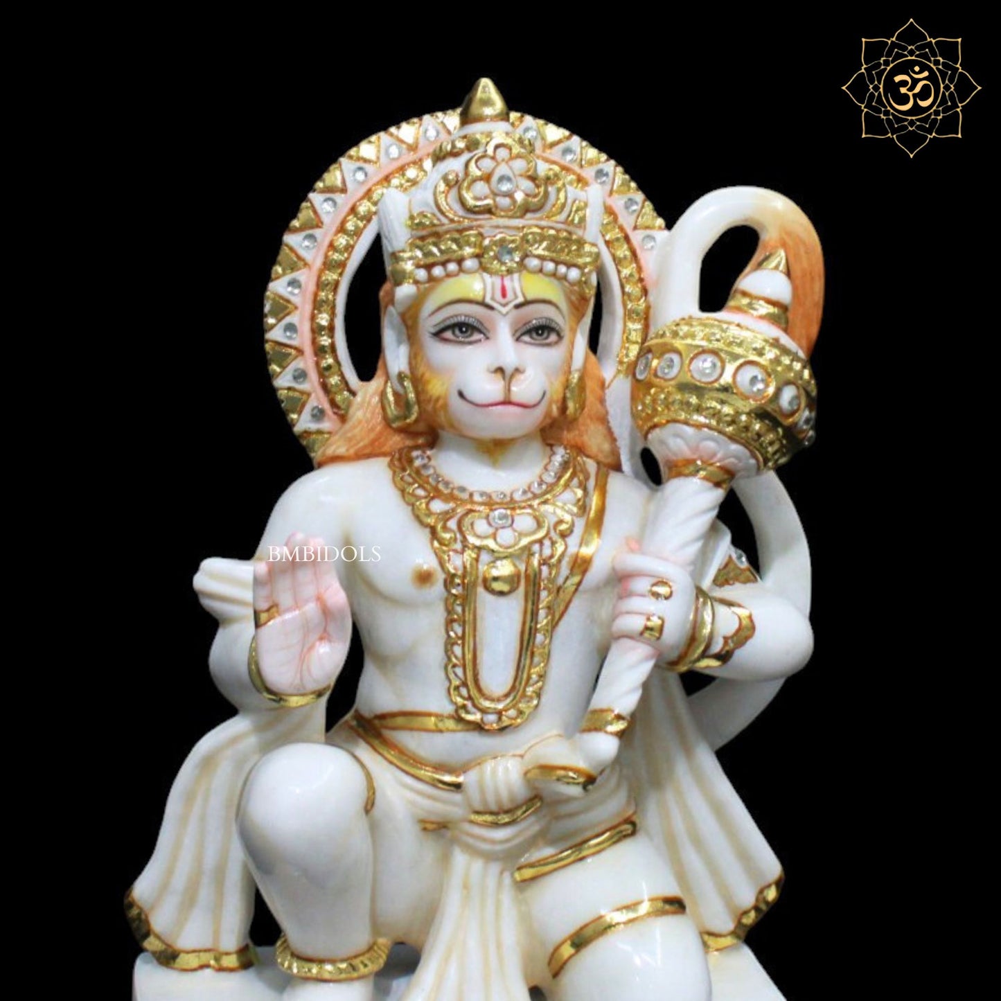 Diamond Marble Hanuman Murti for Homes and Temples in 1feet