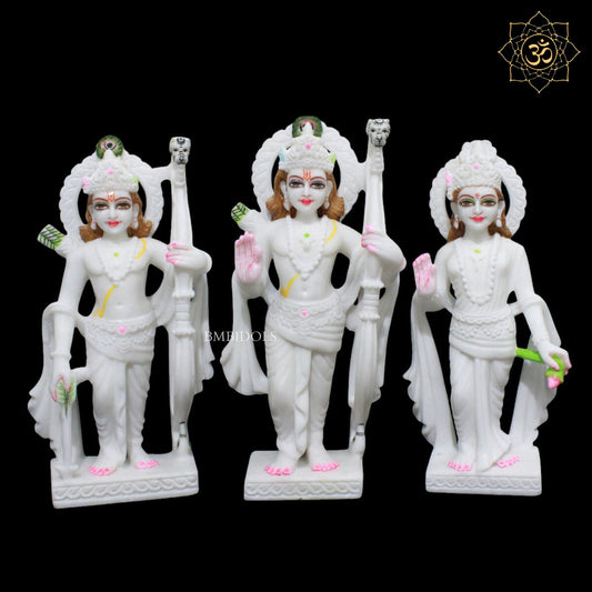 1feet Marble Ram Darbar Murti for Homes and Temples in Makrana Marble