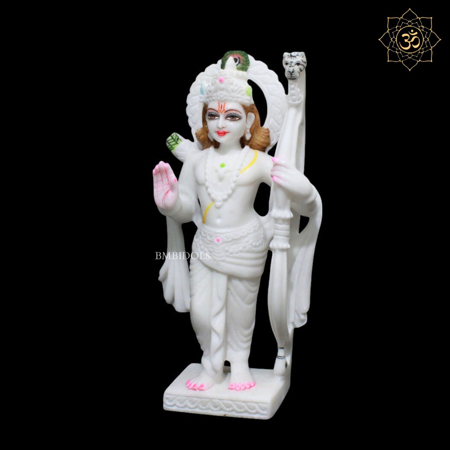 1feet Marble Ram Darbar Murti for Homes and Temples in Makrana Marble