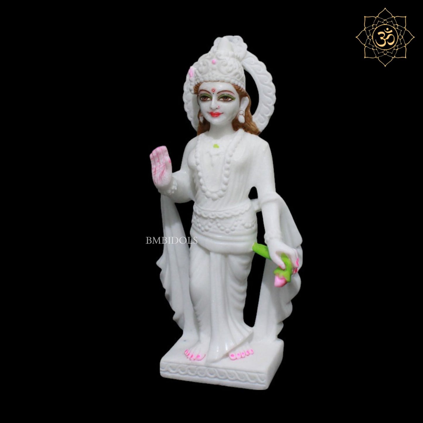 1feet Marble Ram Darbar Murti for Homes and Temples in Makrana Marble