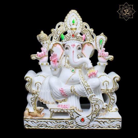 Ganesh Marble Murti for Homes and Temples in 15inches