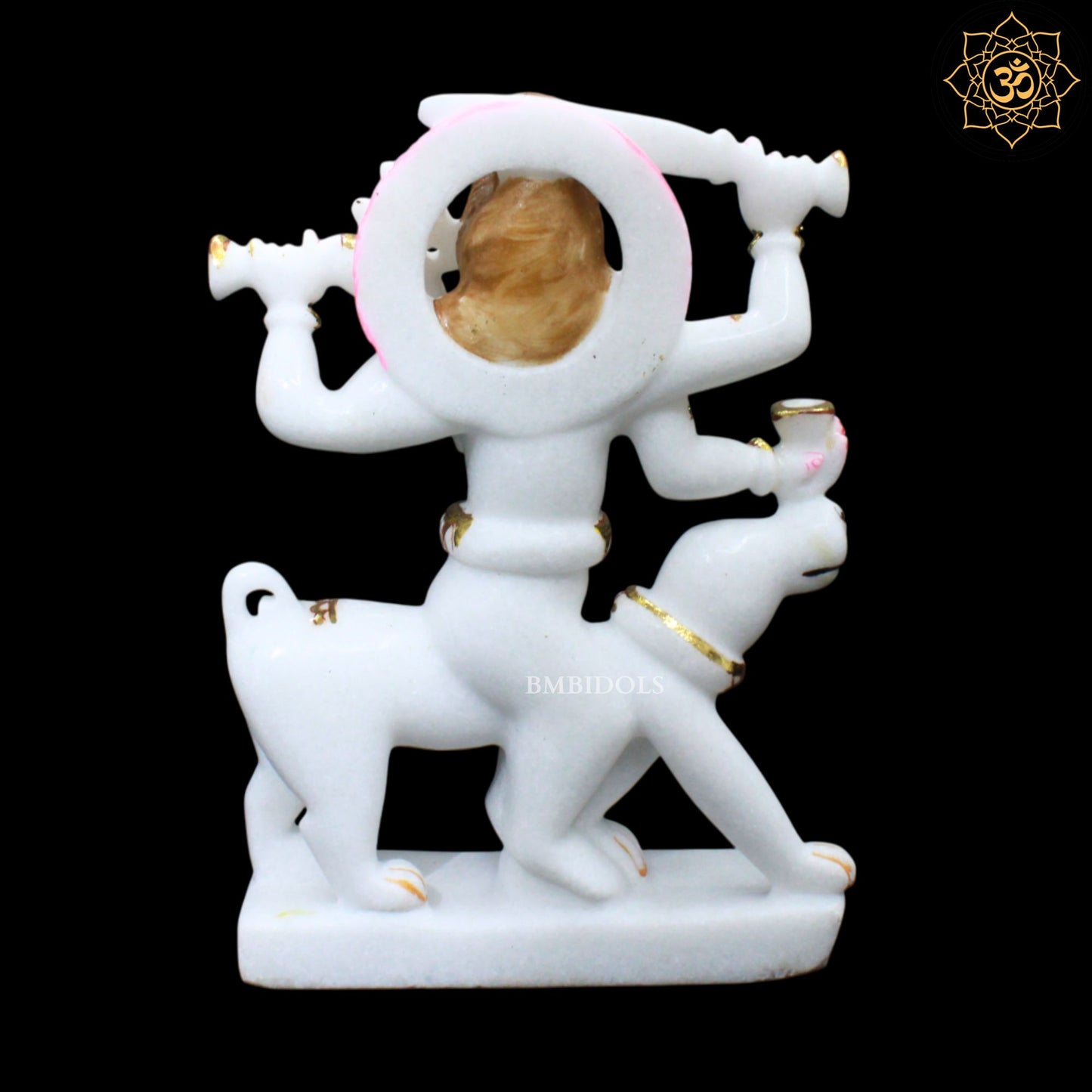 Kal Bhairav Baba Marble Statue for Homes and Temples in 1feet