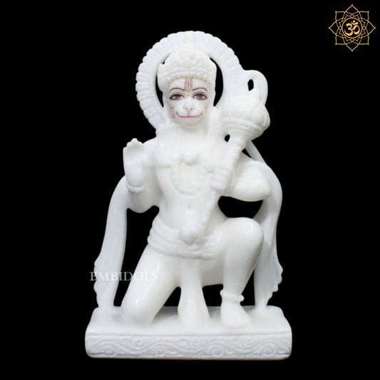 Ashirwad Marble Hanuman Murti for Homes and Temples in 9inches