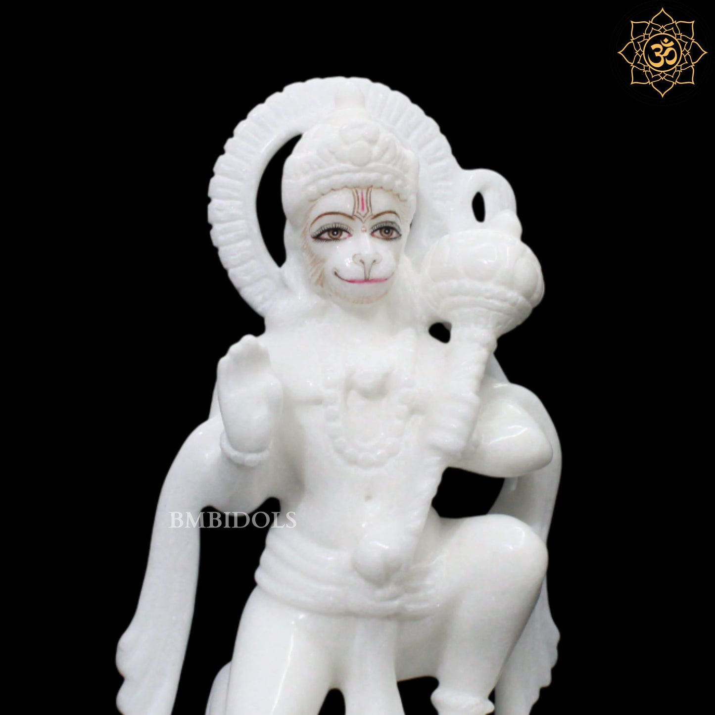 Ashirwad Marble Hanuman Murti for Homes and Temples in 9inches