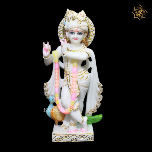Radha Krishna Marble Murti in 1feet for Ghar Mandirs