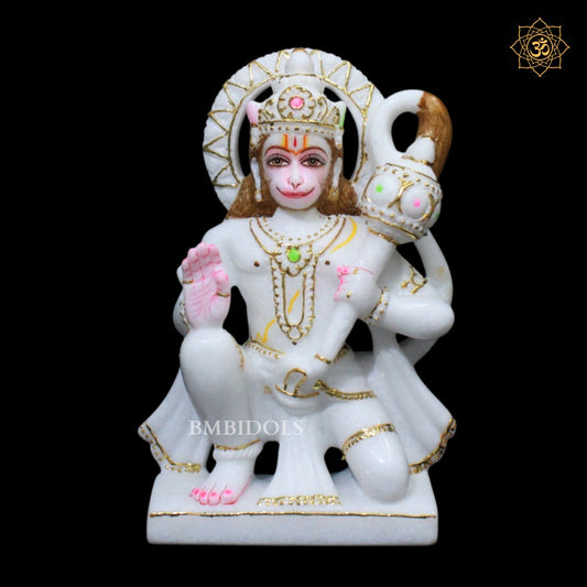 9inch Marble Hanuman Murti for Ghar mandirs