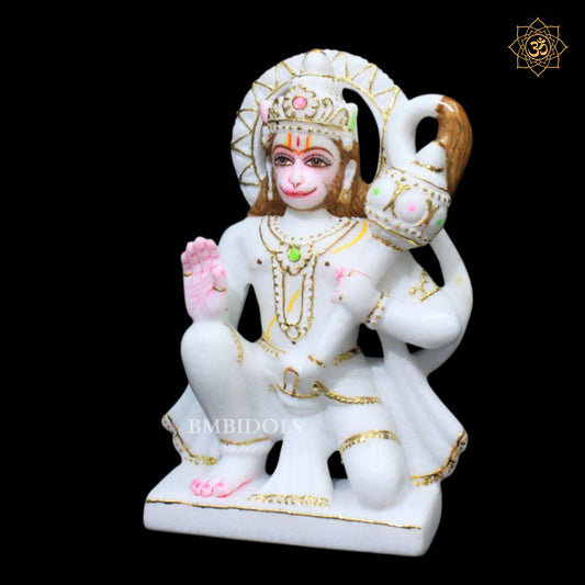 9inch Marble Hanuman Murti for Ghar mandirs