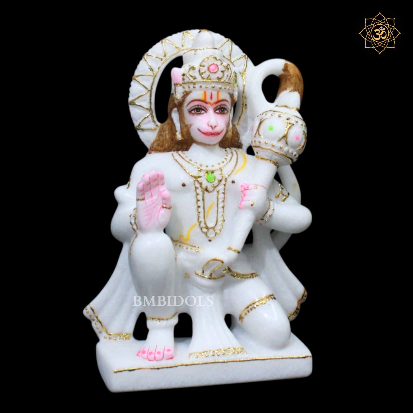 9inch Marble Hanuman Murti for Ghar mandirs