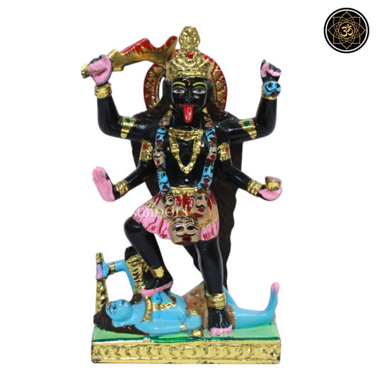 Mahakali Maa Murti in Black Stone in 9inches