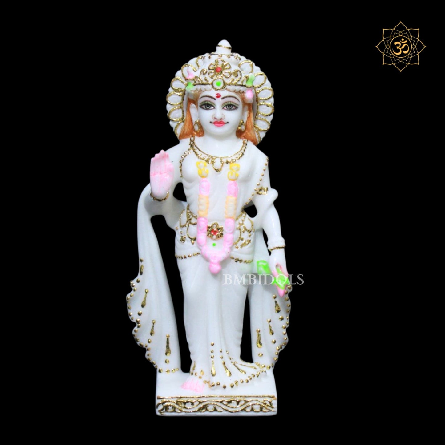 Radha Krishna Marble Idol for Ghar Mandirs in 9inches