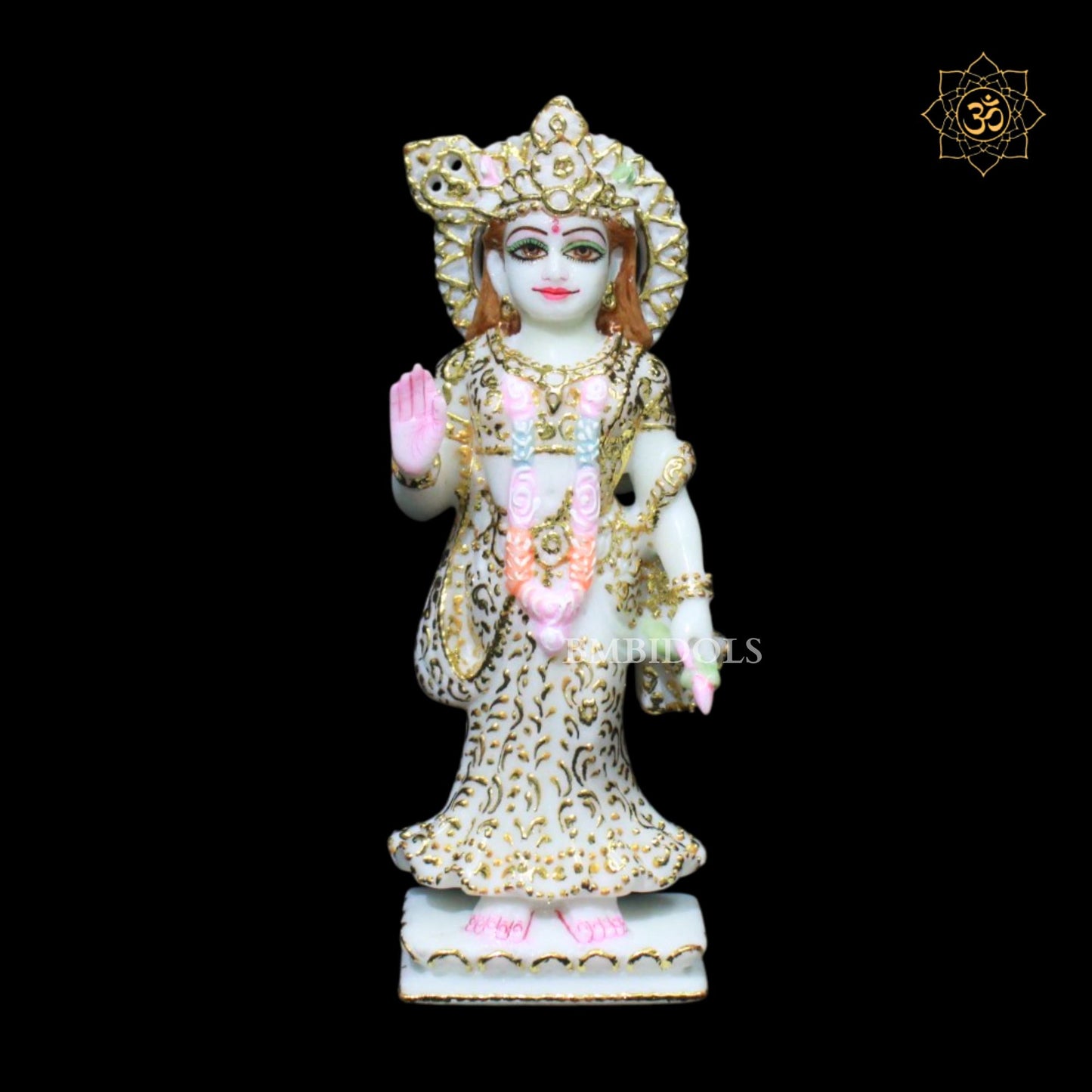 9inch Radha Krishna Marble Idol perfect for Homes