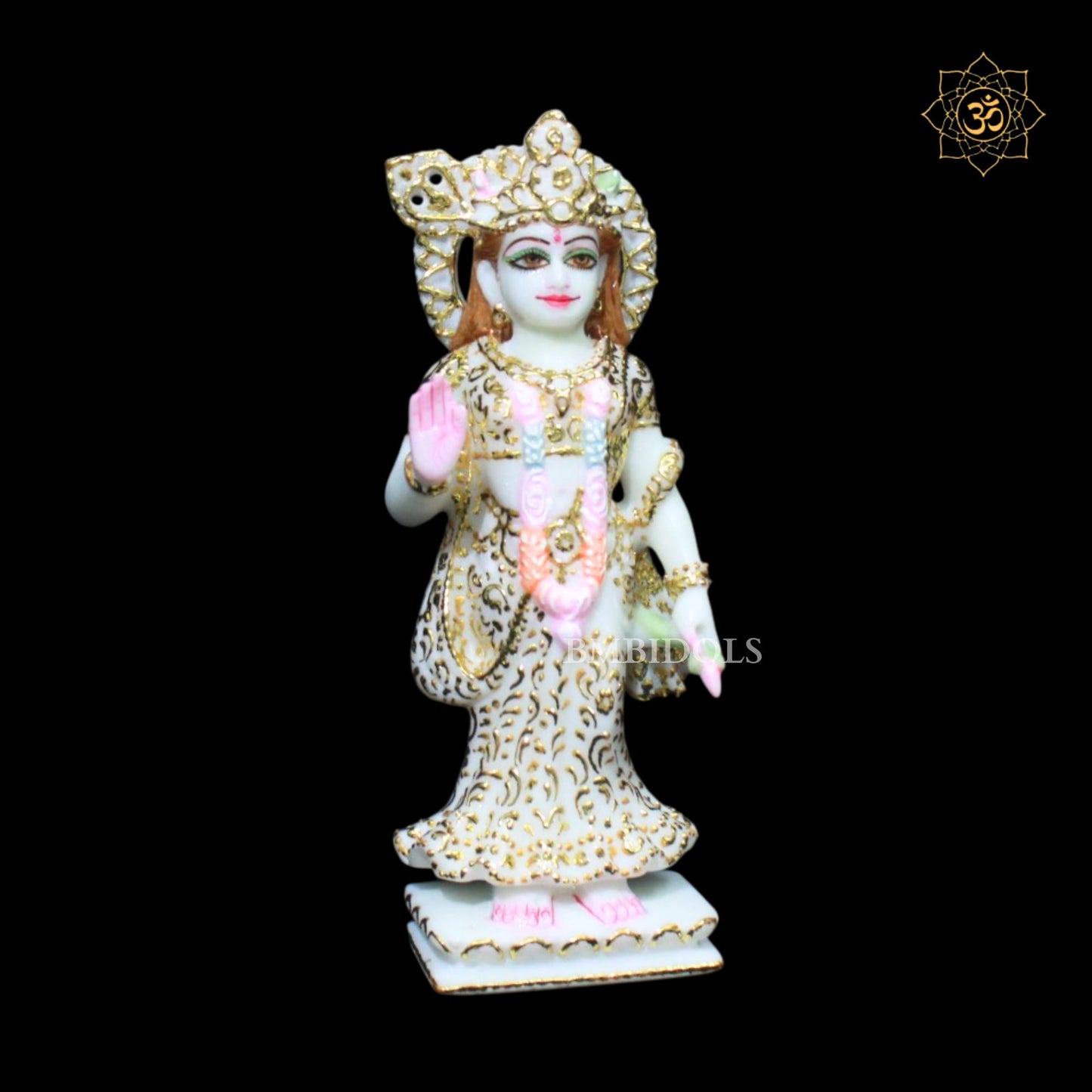 9inch Radha Krishna Marble Idol perfect for Homes