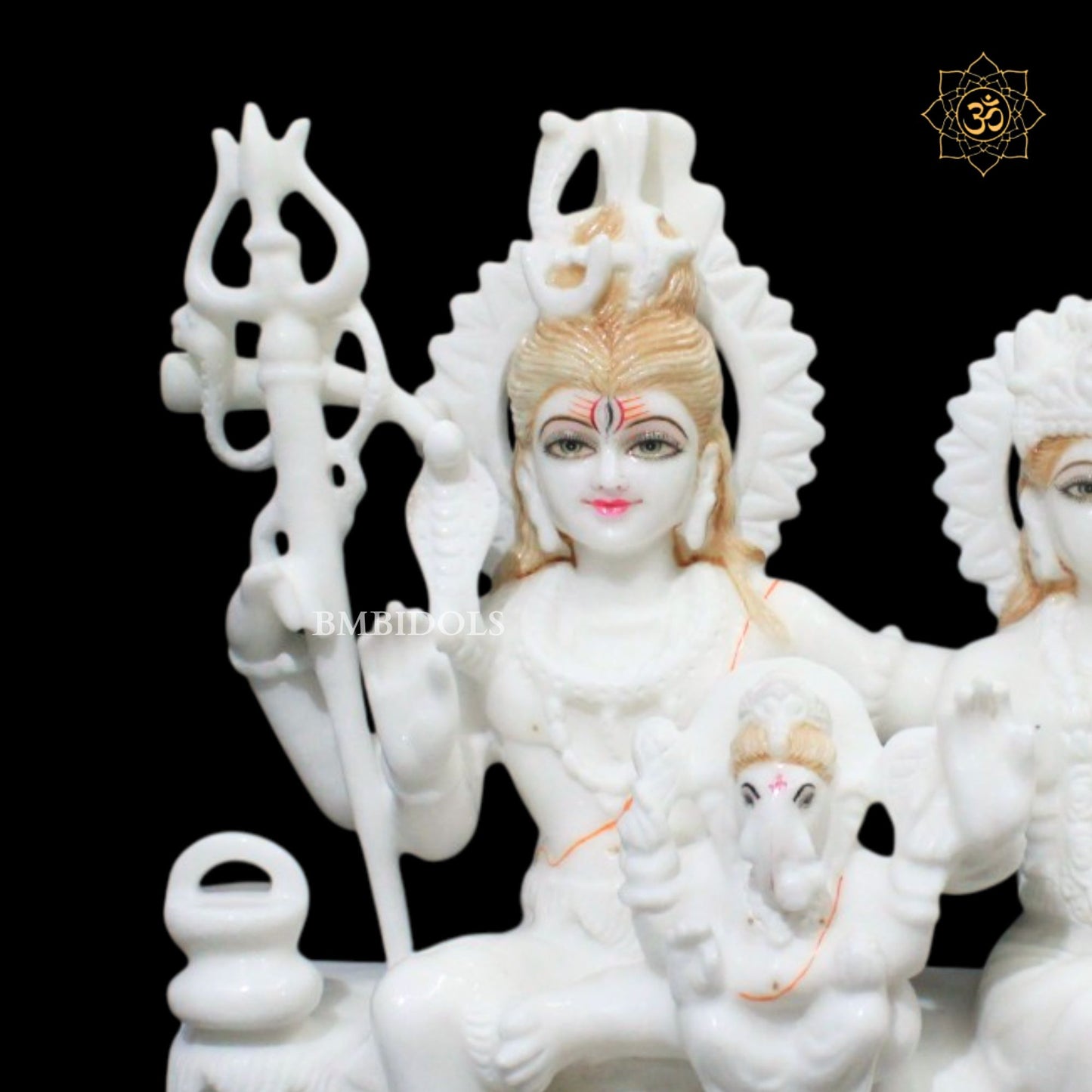 Shiva Parivar Marble Statue in 18inch