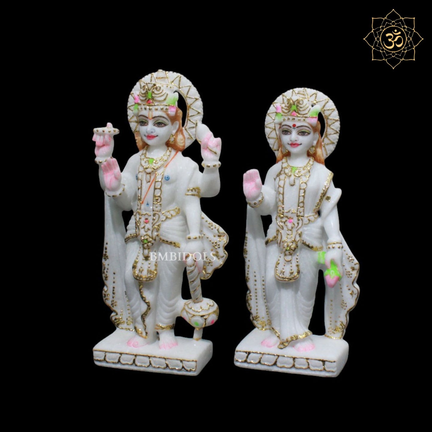 10inch Lakshmi Narayan Marble Murti for Home & Mandirs