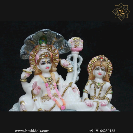 Lakshmi Narayan SheshSaiyaan Murti for Homes and Temples in 12inch