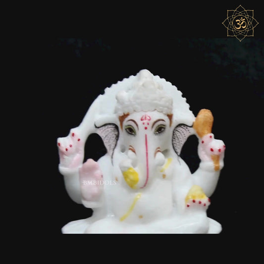 3inch Marble Ganesh Murti for Homes and Temples in Small Size