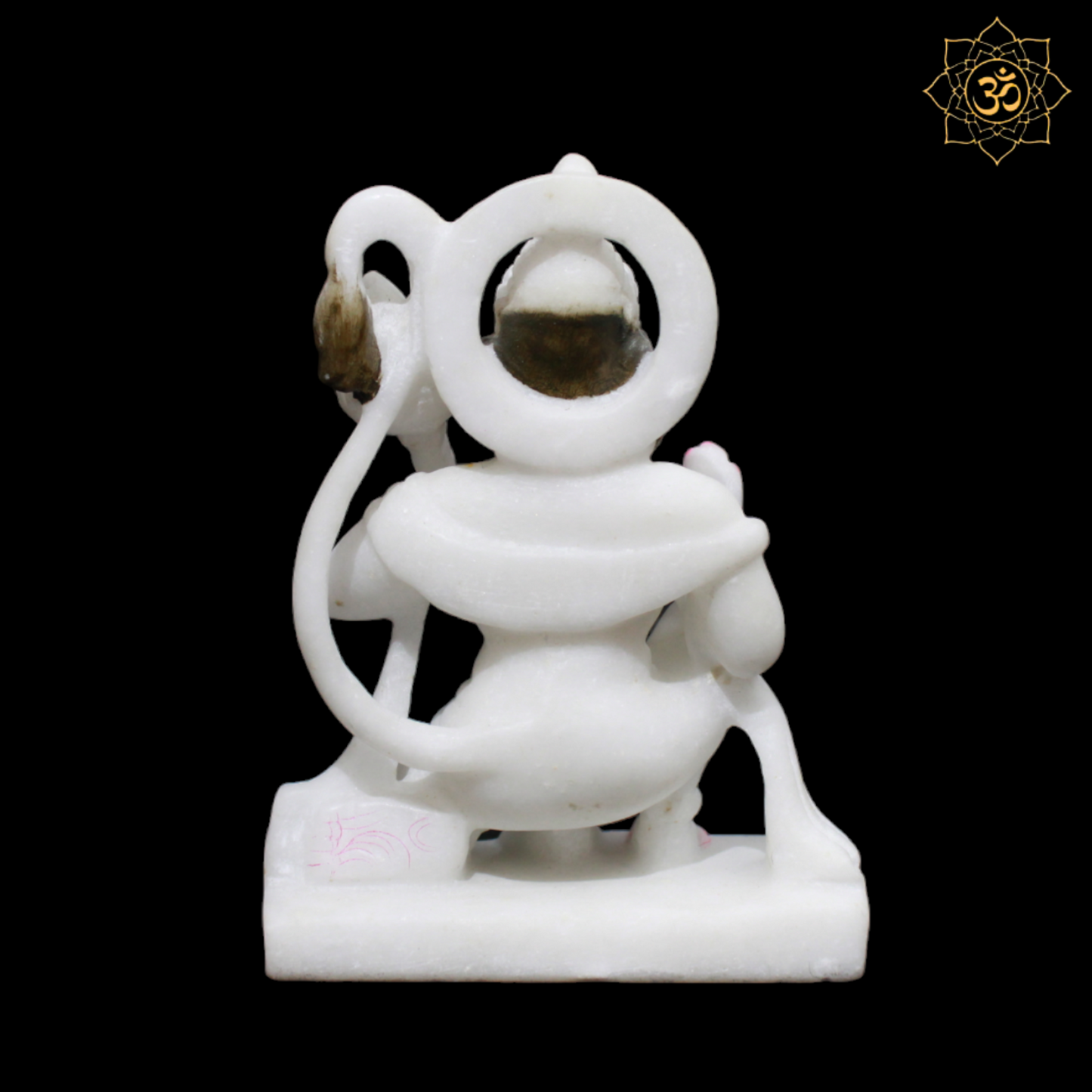 Small Marble Hanuman Murti for Home Temple in 6-inch