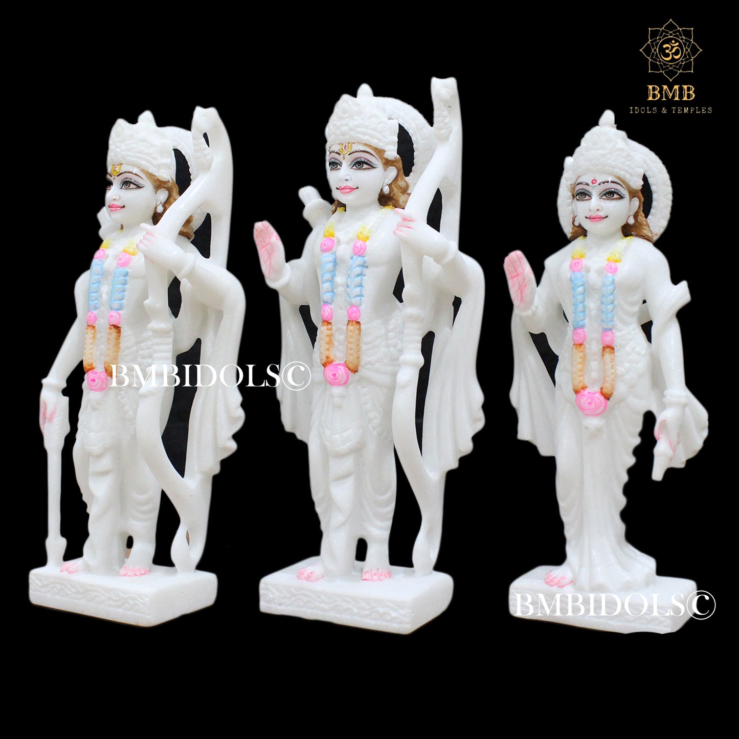 Marble Ram Darbar Statue made in Natural White Marble in 12inches