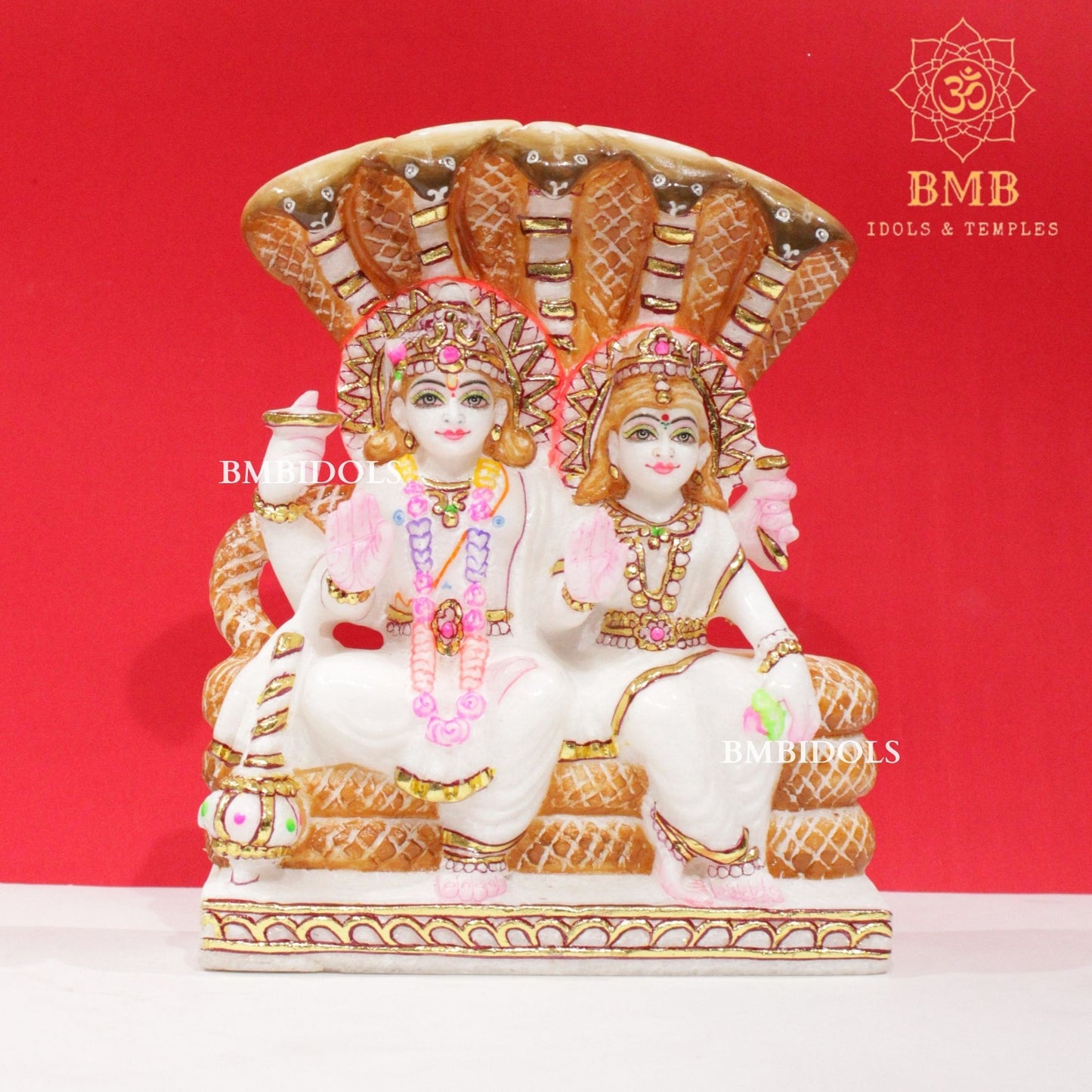 Marble Lakshmi Narayan Murti in 10inchesfor Home and Temples