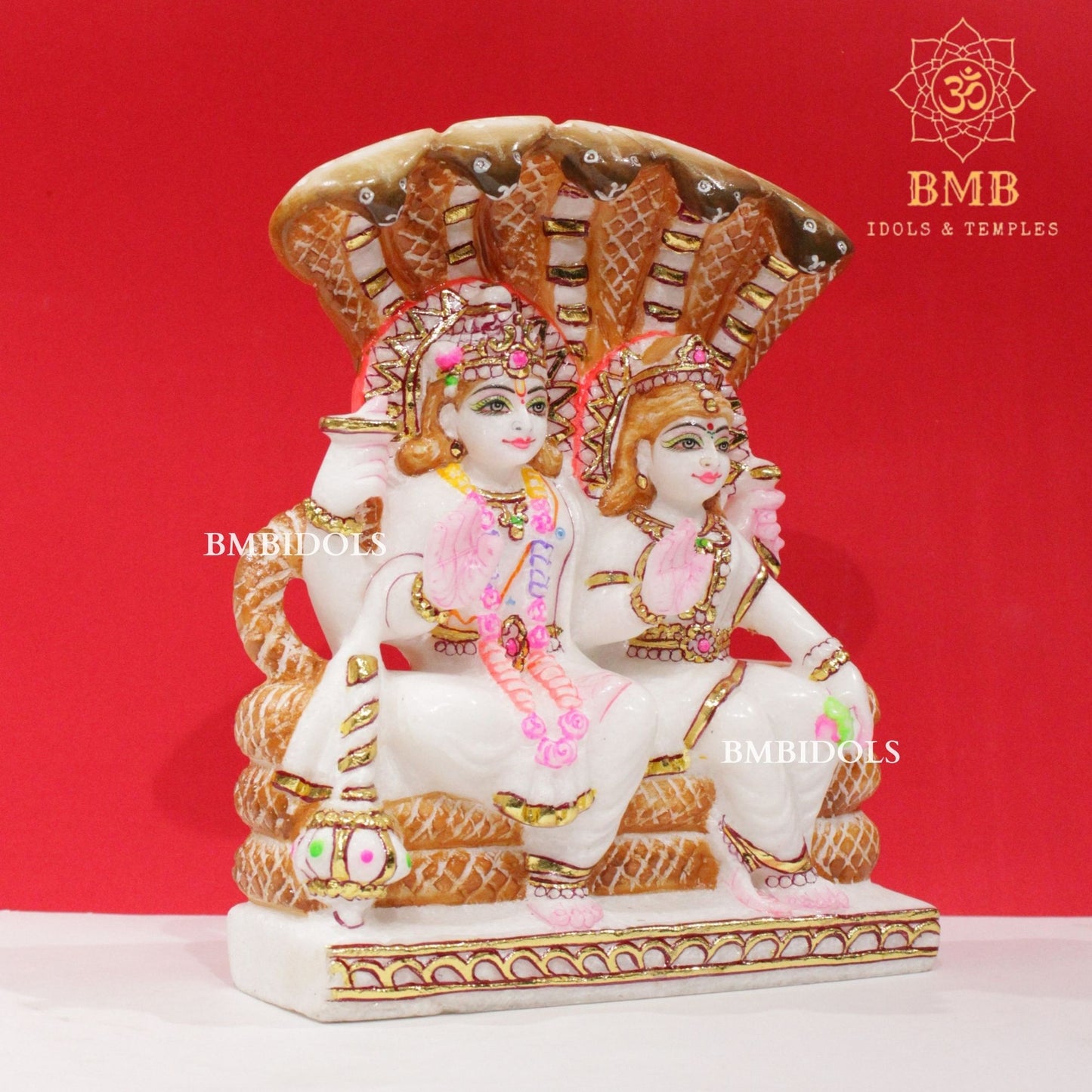 Marble Lakshmi Narayan Murti in 10inchesfor Home and Temples