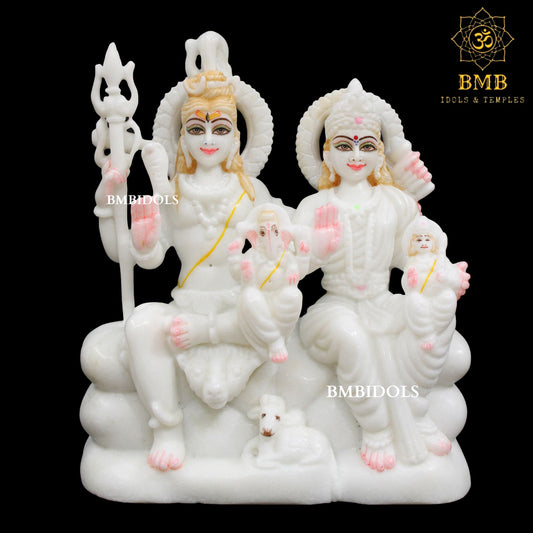 Marble Shiv Parivar Statue