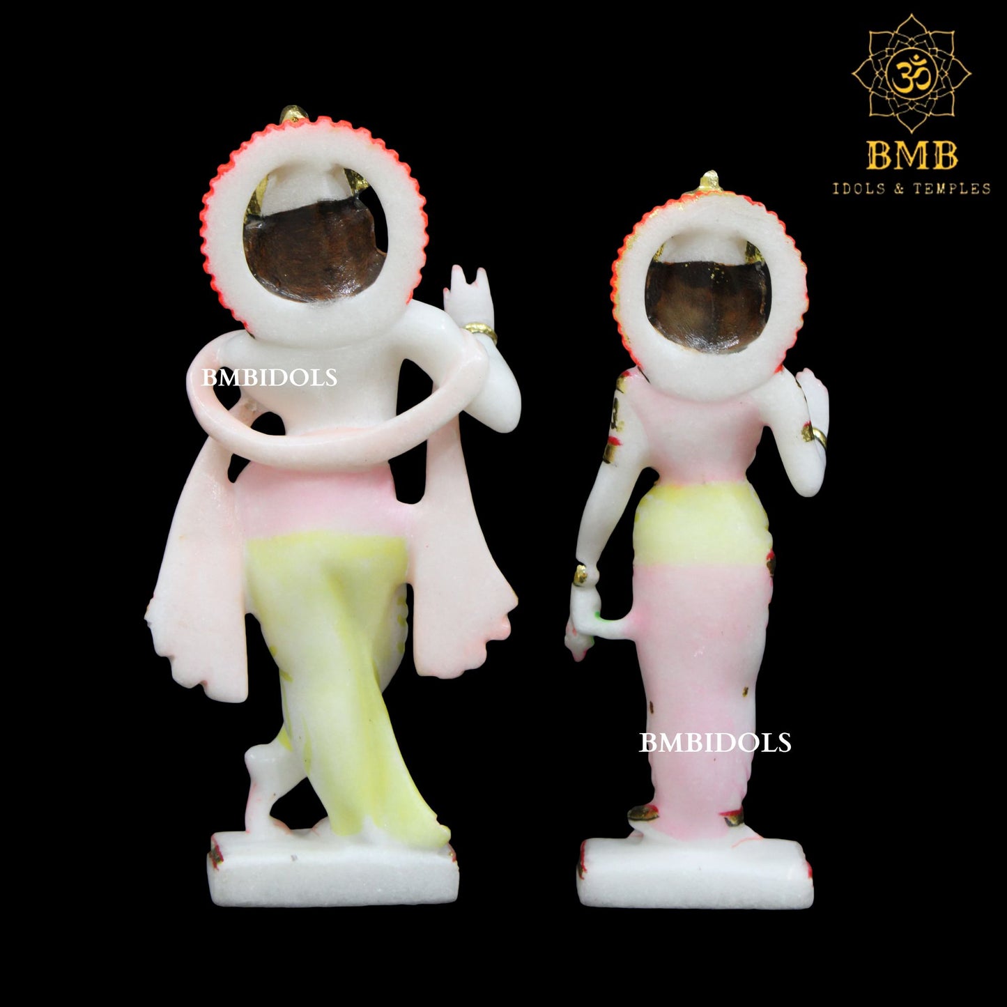Small Radha Krishna Marble Statue in Makrana Marble in 9inches